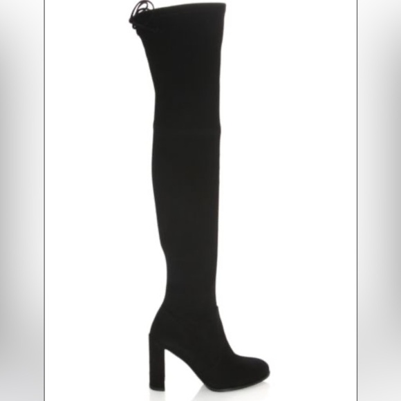 STUART WEITZMAN- Hiline Suede Over-The-Knee Boots - Picture 2 of 14